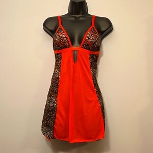 Orange Leapord Chemise